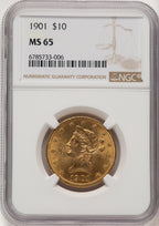 1901 $10 Liberty Eagle NGC MS65 (776139029)