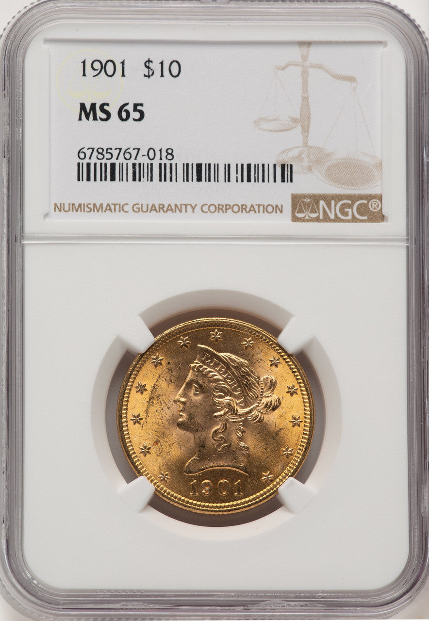 1901 $10 Liberty Eagle NGC MS65 (776139025)