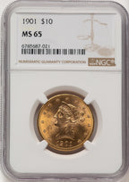 1901 $10 Liberty Eagle NGC MS65 (776139027)