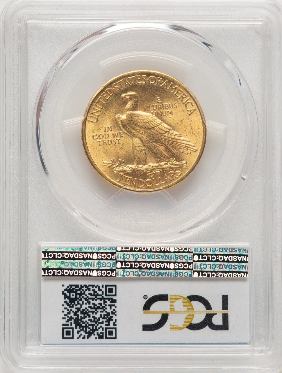 1932 $10 CAC Blue Gradient Indian Eagle PCGS MS64