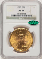 1927 $20 CAC Saint-Gaudens Double Eagle NGC MS64 (507178002)