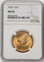 1932 $10 Indian Eagle NGC MS65 (520875007)