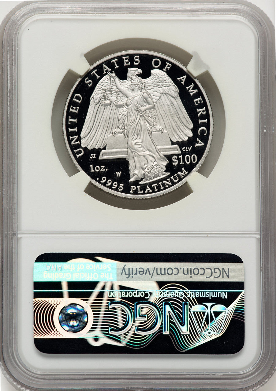 2008-W $100 One-Ounce Platinum Eagle Statue of Liberty Mike Castle NGC PF70