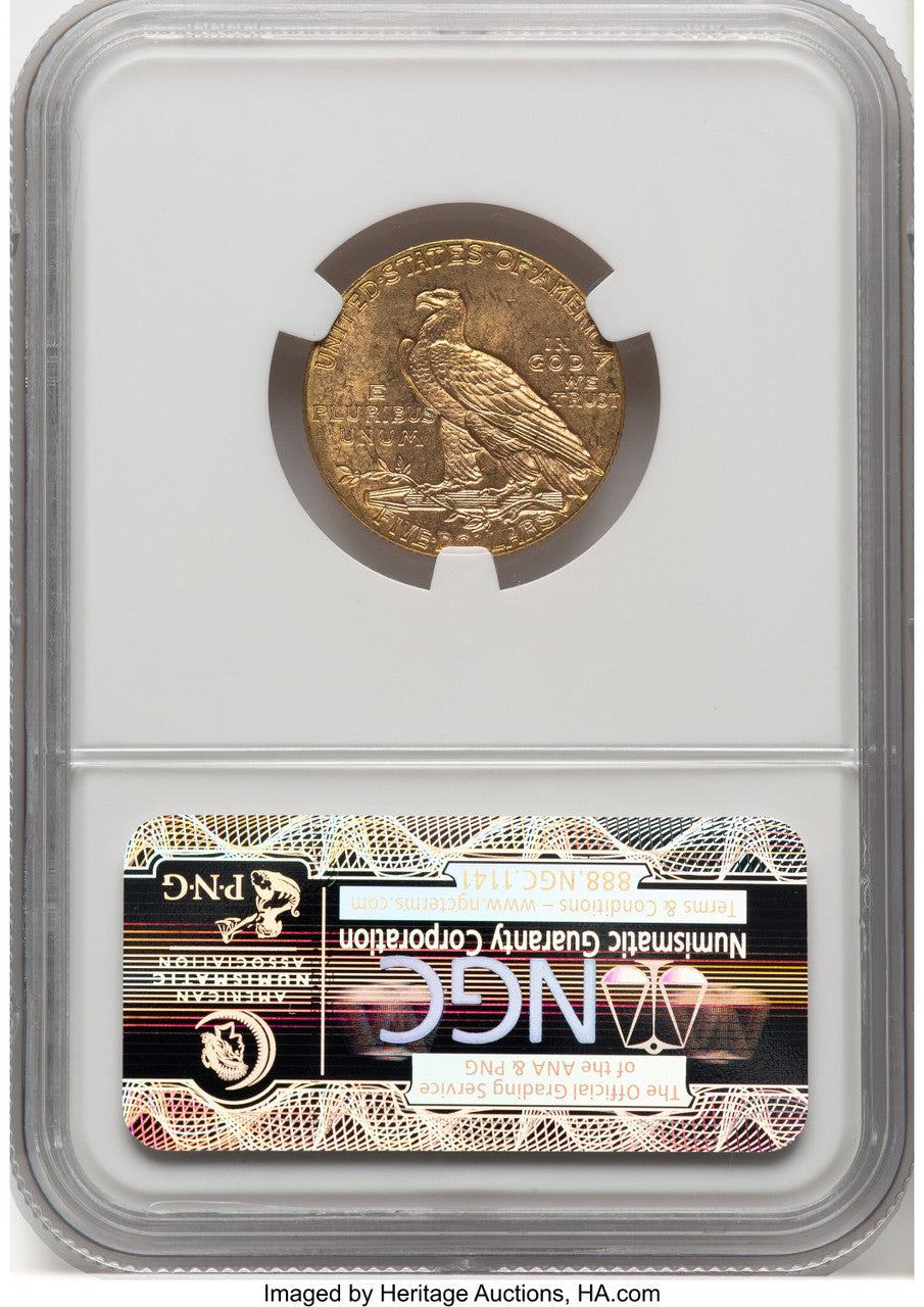 1915 $5 Indian Half Eagle NGC MS63 (777927014)
