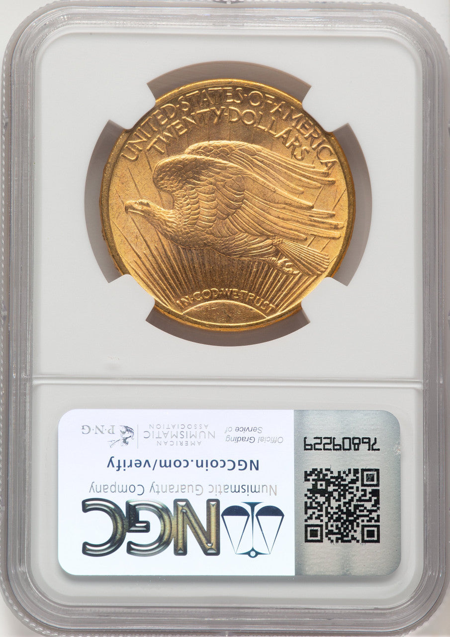1915-S $20 Saint-Gaudens Double Eagle NGC MS65+