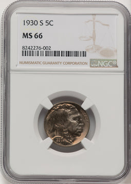 1930-S 5C Buffalo Nickel NGC MS66 (520369060)