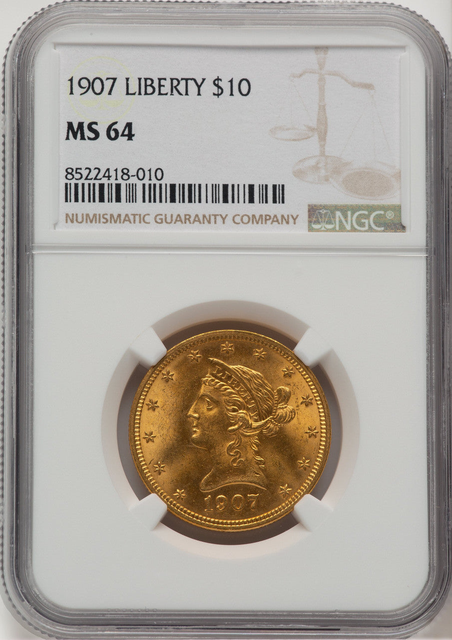 1907 $10 Liberty Liberty Eagle NGC MS64