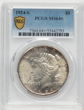 1924-S Peace Dollar PCGS MS64+