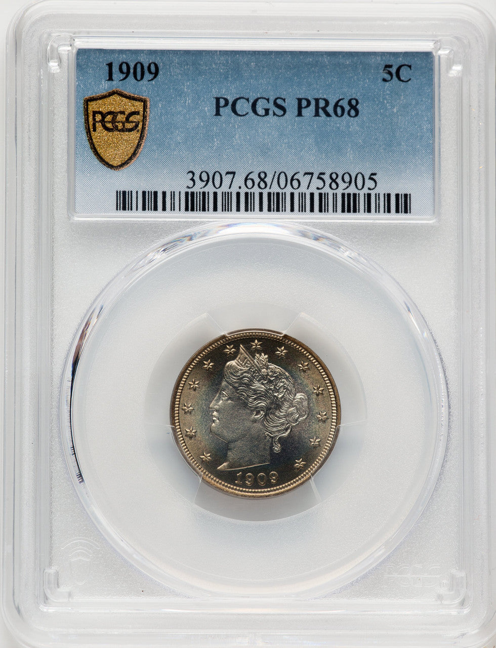 1909 5C Proof Liberty Nickel PCGS PR68