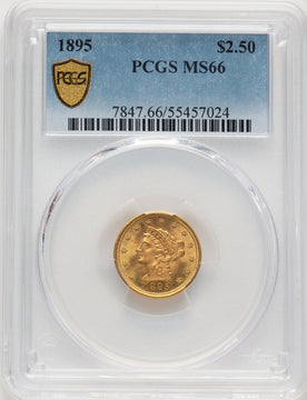1895 $2.50 Liberty Quarter Eagle PCGS MS66