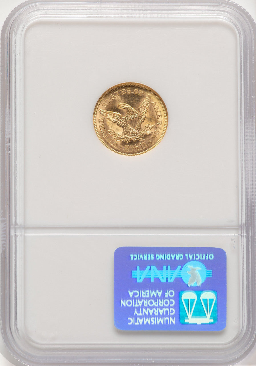 1853 $2.50 CAC Liberty Quarter Eagle NGC MS63