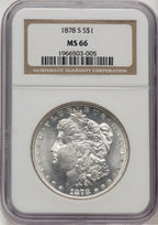 1878-S Morgan Dollar NGC MS66 (776660020)