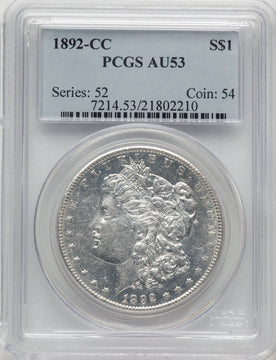 1892-CC Morgan Dollar PCGS AU53