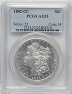 1892-CC Morgan Dollar PCGS AU53