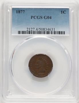 1877 1C BN Indian Cent PCGS G4