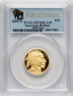 2008-W $10 Buffalo Quarter-Ounce Gold First Strike PCGS PR70 (766429001)