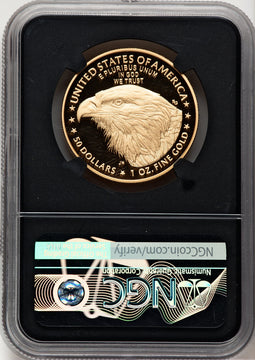 2023-W Proof Gold Eagle 1 oz FDI Anna Cabral NGC MS70