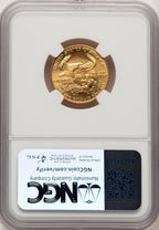 1986 $10 Quarter-Ounce Gold Eagle Brown Label NGC MS70 (776321075)