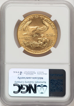 1987 $50 One-Ounce Gold Eagle Mike Castle NGC MS70 (776763012)