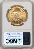 1986 $50 One-Ounce Gold Eagle Mike Castle NGC MS70