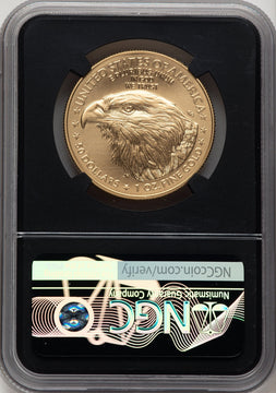 2023-W Burnished Gold Eagle 1 oz FDI Anna Cabral NGC MS70