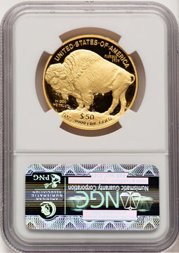 2011-W $50 One-Ounce Gold Buffalo First Strike ER Blue NGC PF70 (520980052)