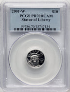 2001-W $10 Tenth-Ounce Platinum PCGS PR70