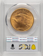 1908-D $20 MOTTO CAC Saint-Gaudens Double Eagle PCGS MS64+
