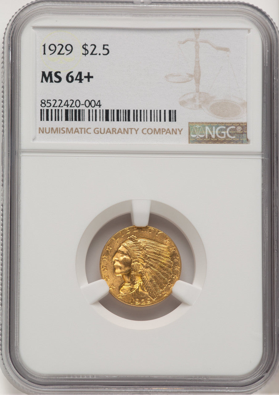 1929 $2.50 Indian Quarter Eagle NGC MS64+