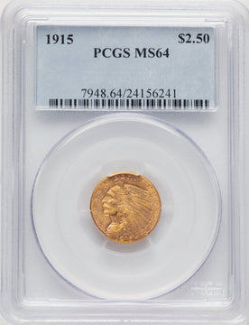 1915 $2.50 Indian Quarter Eagle PCGS MS64 (776680004)