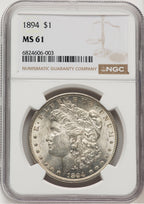 1894 Morgan Dollar NGC MS61 (776679005)