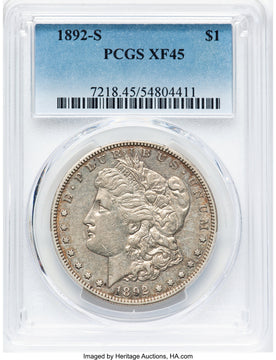 1892-S Morgan Dollar PCGS XF45 (778054001)