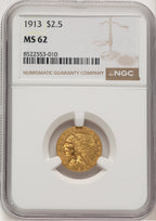 1913 $2.50 Indian Quarter Eagle NGC MS62 (776015004)