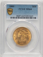 1880 $10 Liberty Eagle PCGS MS64