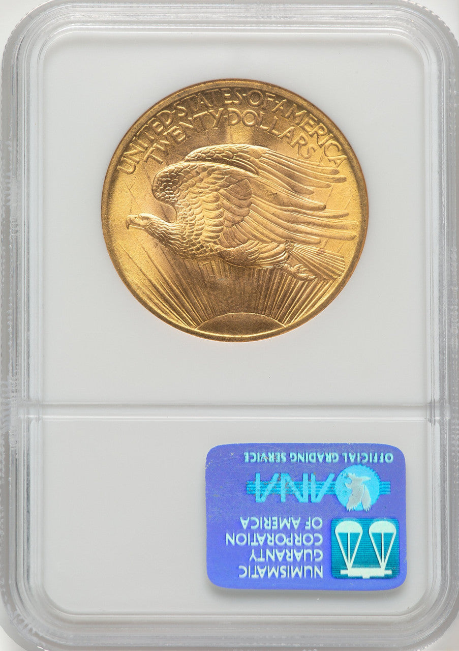 1908 NM $20 Wells Fargo Saint-Gaudens Double Eagle NGC MS67 (776494007)