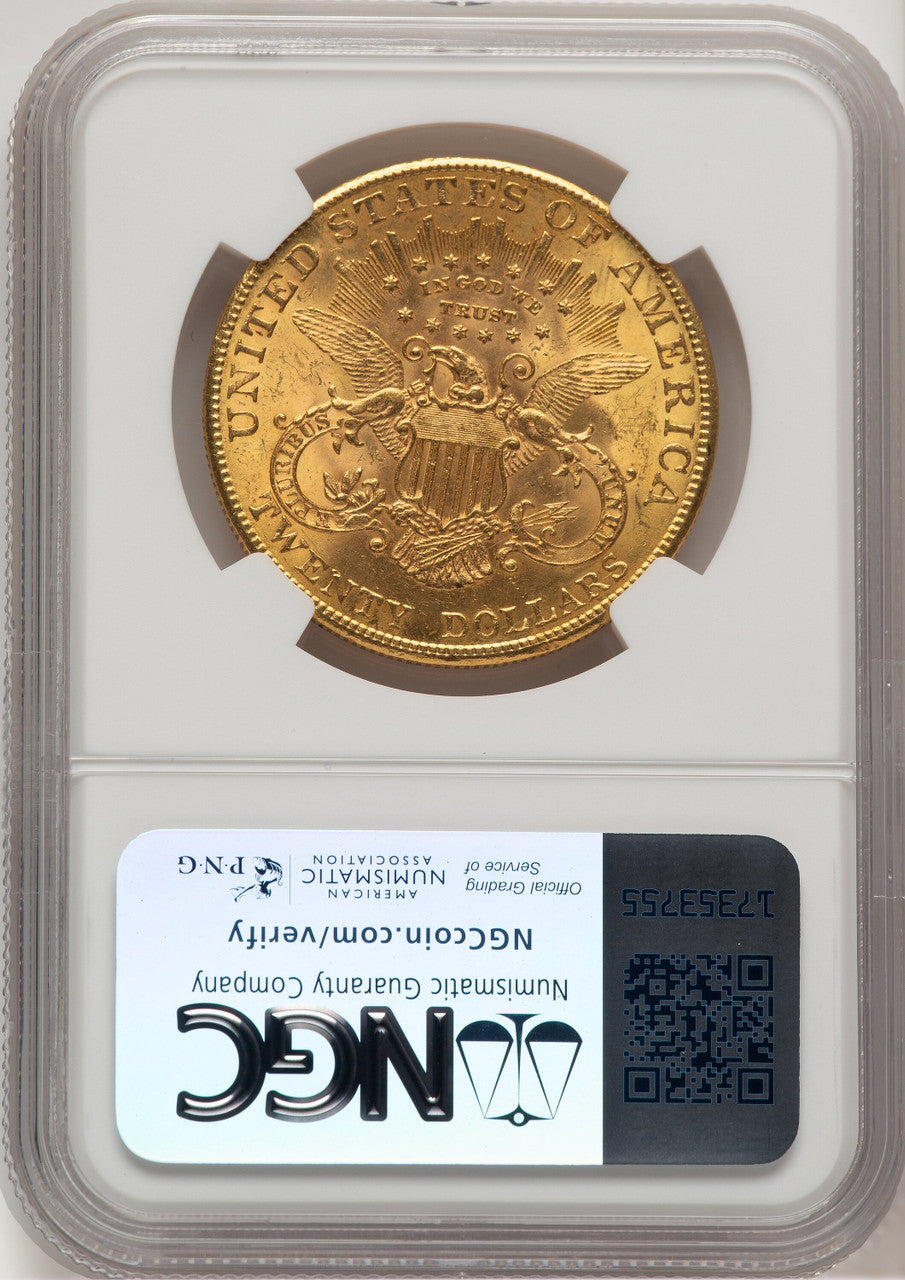 1907 $20 Liberty Brown Label Liberty Double Eagle NGC MS62