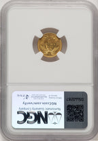 1855-O G$1 Gold Dollar NGC MS61