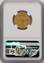1843-O $5 Large Letters Liberty Half Eagle NGC AU55