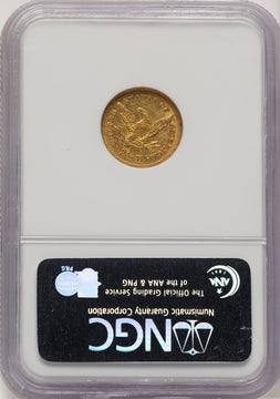 1852-O $2.50 Liberty Quarter Eagle NGC AU58