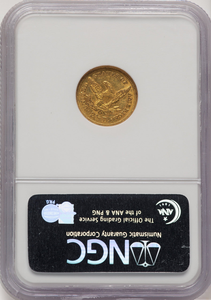 1852-O $2.50 Liberty Quarter Eagle NGC AU58