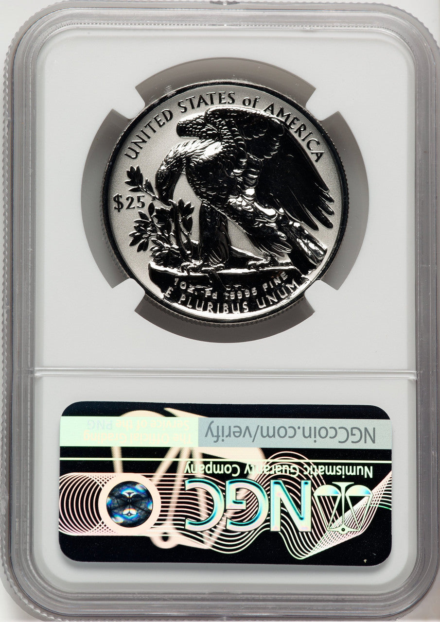 2022-W Palladium Eagle 1 oz REV ER Blue NGC PF70