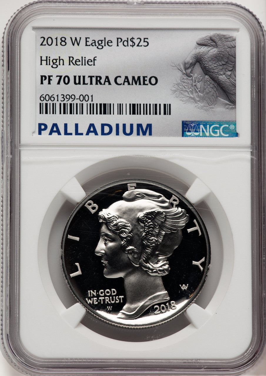 2018-W Palladium Eagle 1 oz Palladium Label NGC PF70