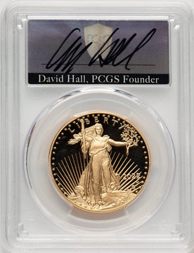 2022-W G$50 One Ounce Gold Eagle Advanced Release David Hall PCGS PR70 (777110037)
