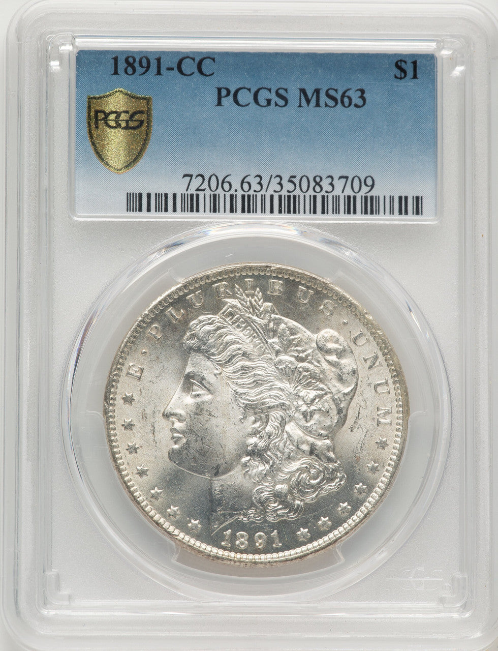 1891-CC Morgan Dollar PCGS MS63 (506461008)