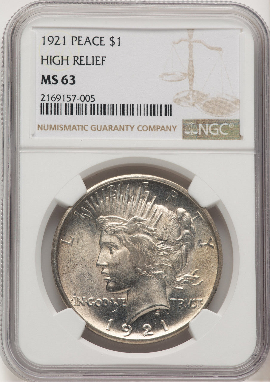 1921 Peace Dollar NGC MS63