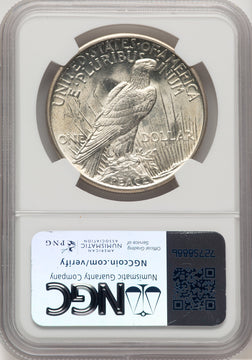 1921 Peace Dollar NGC MS63