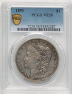 1893 Morgan Dollar PCGS VF35