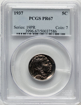 1937 5C Proof Buffalo Nickel PCGS PR67