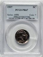 1937 5C Proof Buffalo Nickel PCGS PR67
