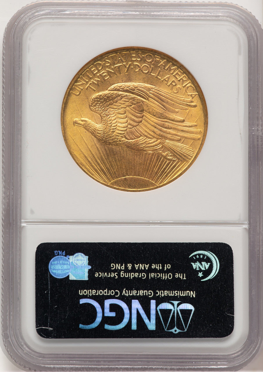 1908 $20 NO MOTTO Saint-Gaudens Double Eagle NGC MS67 (776494005)